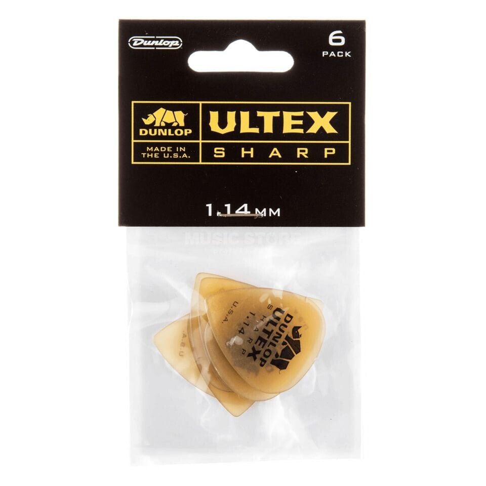 Dunlop Ultex Sharp Guitar Picks 1.14mm (6-Pack)