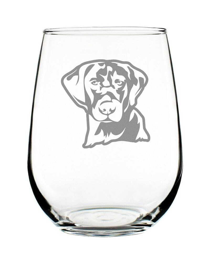 Bevvee labrador Retriever Face Labrador Dog Gifts Stem Less Wine Glass, 17 oz