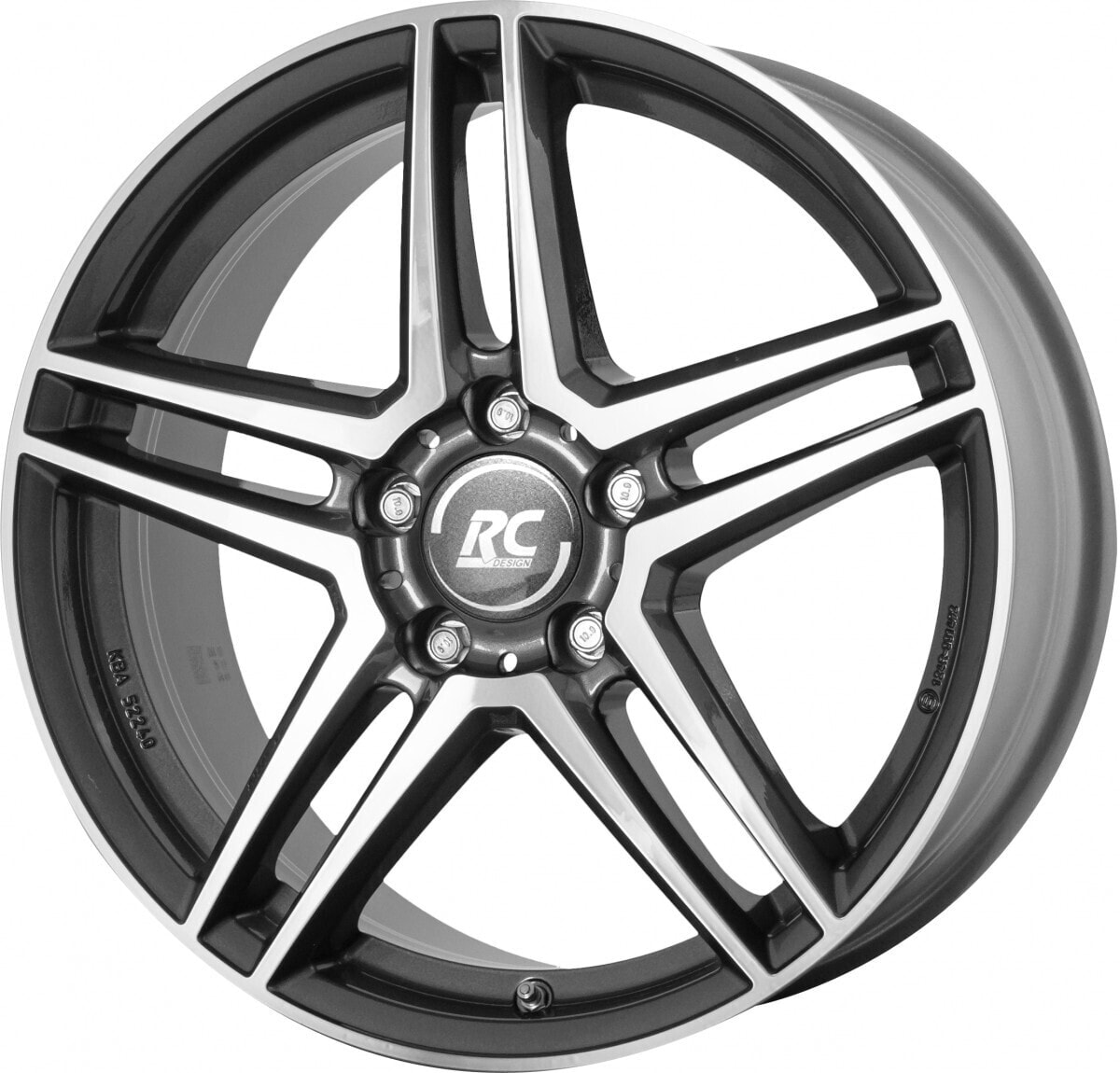 Колесный диск литой RC-Design RCD17 himalaya-grey front-poliert 6.5x16 ET38 - LK5/112 ML66.6