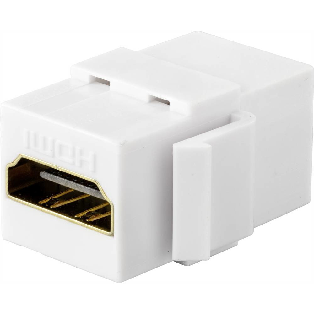 Компьютерный разъем или переходник Renkforce RF-4532674. Construction type: Flat, Product colour: White, Connector 1: HDMI. Quantity per pack: 1 pc(s)