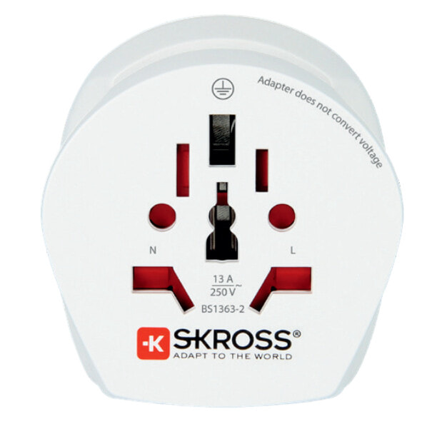 Skross 1.500202-E адаптер сетевой вилки Тип F Белый