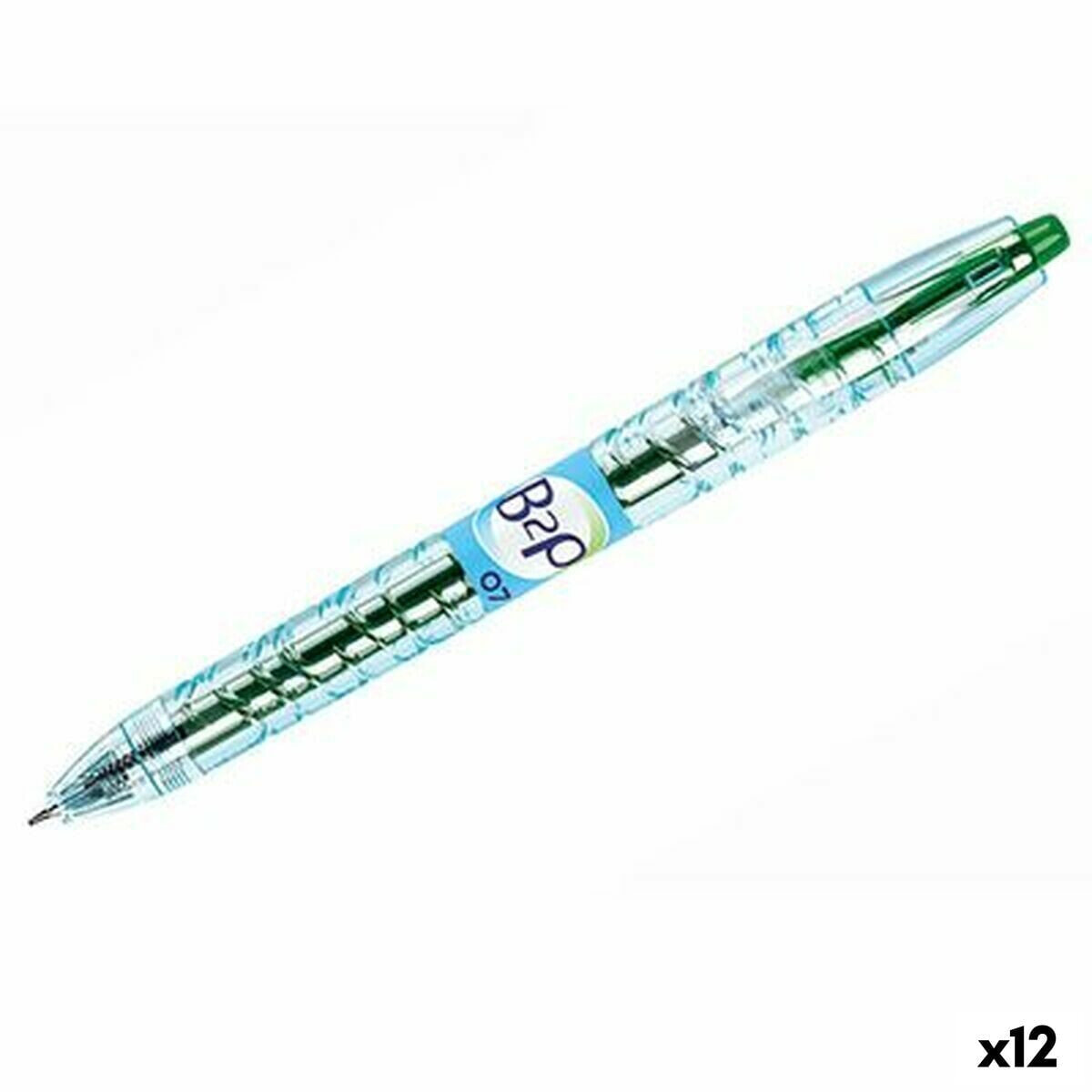Gel pen Pilot B2P Green 0,4 mm (12 Units)