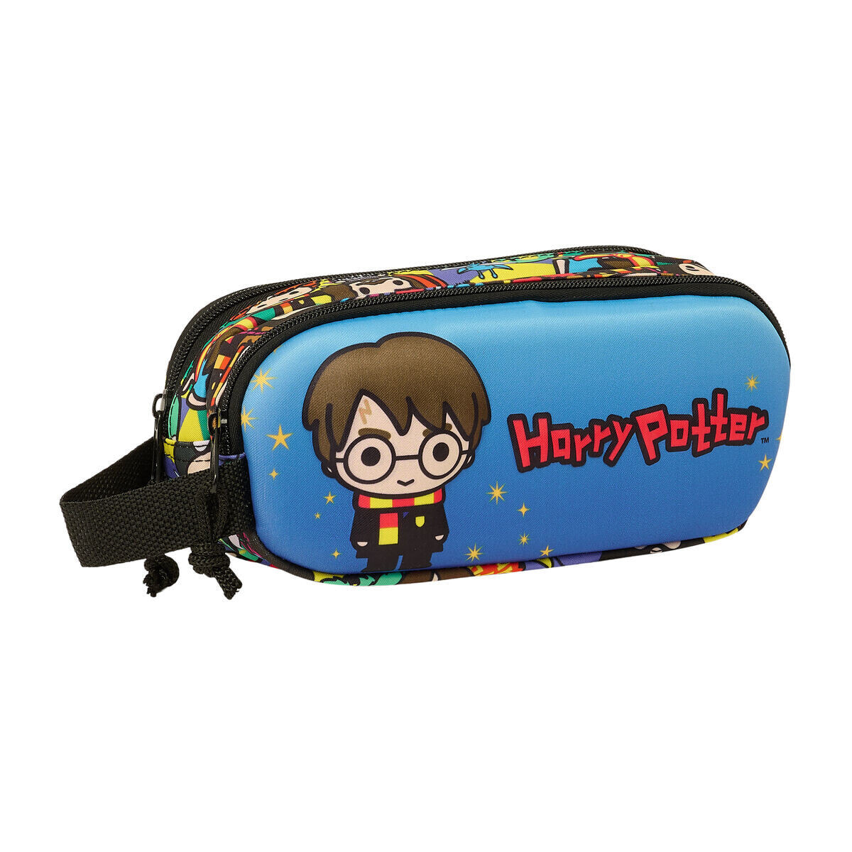 Double Carry-all Harry Potter Blue Multicolour 21 x 8 x 6 cm 3D