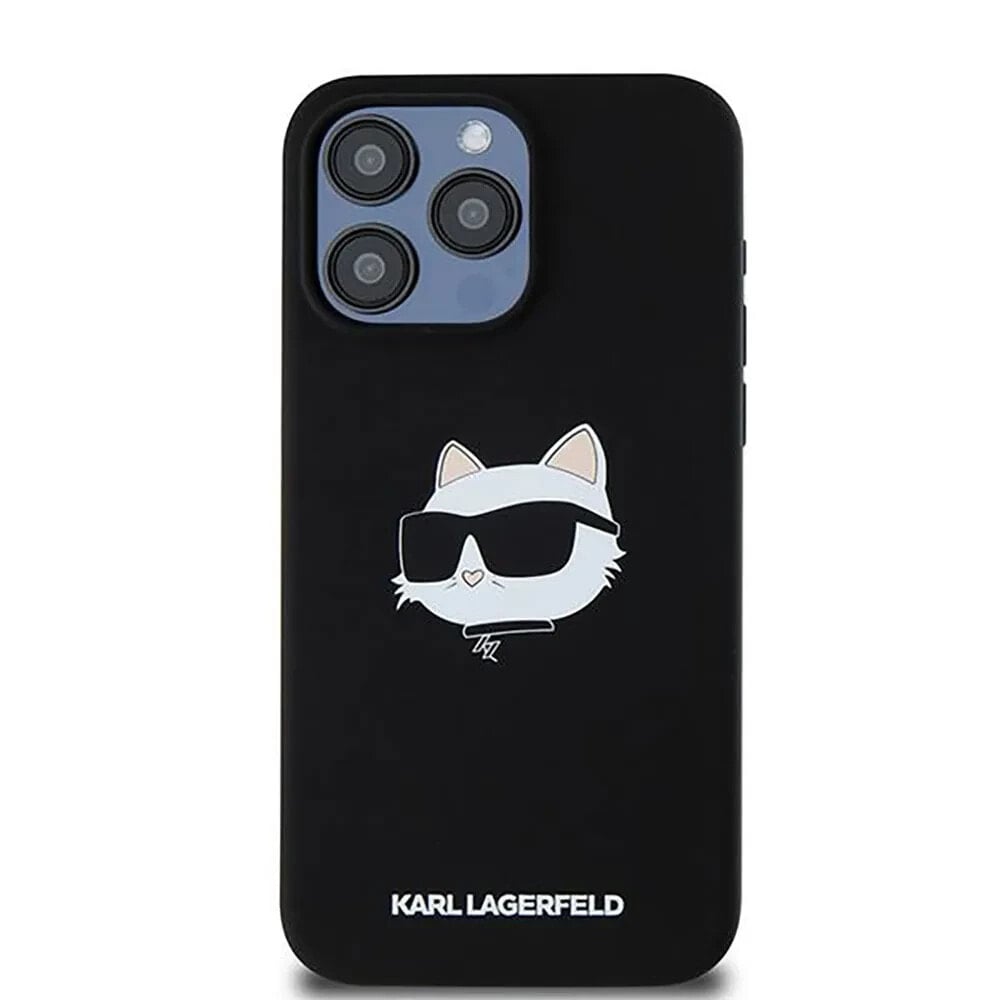 KARL LAGERFELD Klhmp15XSchpplk iPhone 15 Pro Max 6.7 Silicone Choupette Head phone case