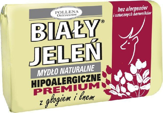 Bialy Jelen Premium Hypoallergenic Soap Кусковое натуральное мыло для рук с боярышником и льном 100 г