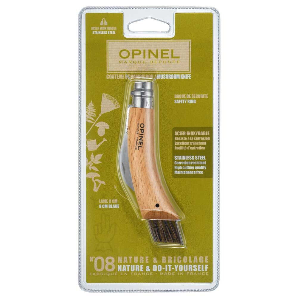 OPINEL Nº08 Mushroom Pocket Knife With Brush