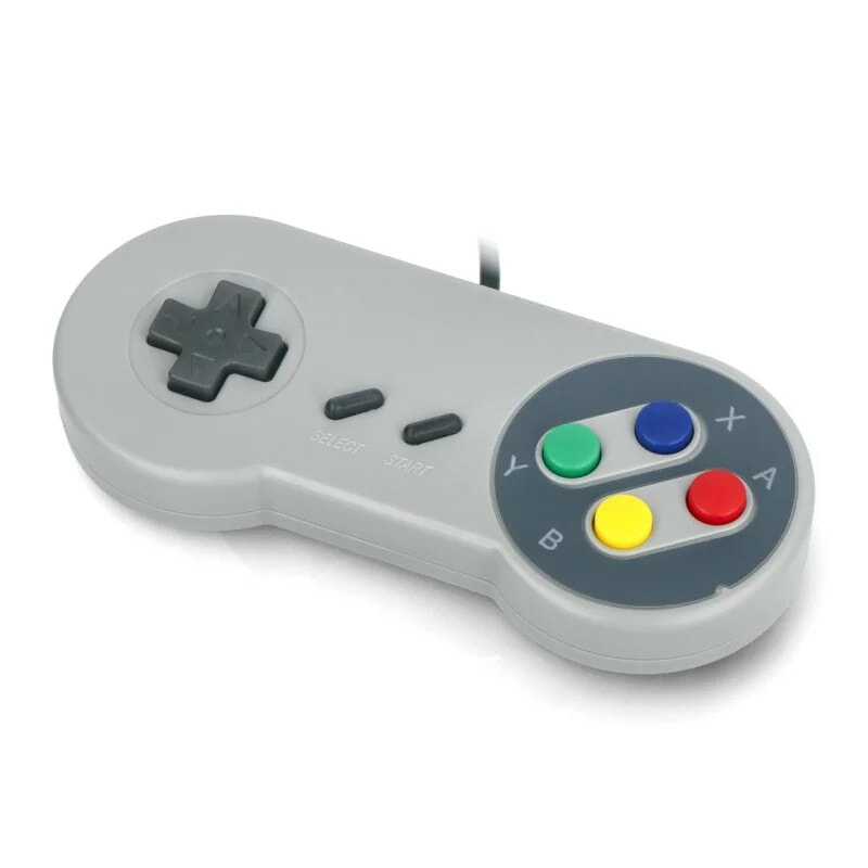 SNES - игровой контроллер в стиле ретро - красочные кнопки