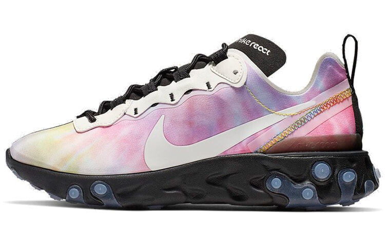 Nike React Element 55 Tie Dye 低帮 跑步鞋 女款 粉色 扎染 / Кроссовки Nike React Element 55 Tie Dye CJ6896-901