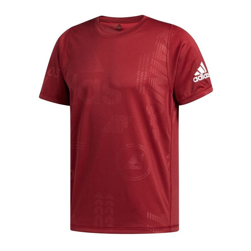 Мужская футболка спортивная красная с логотипом Adidas Freelift Daily Press M DZ7345