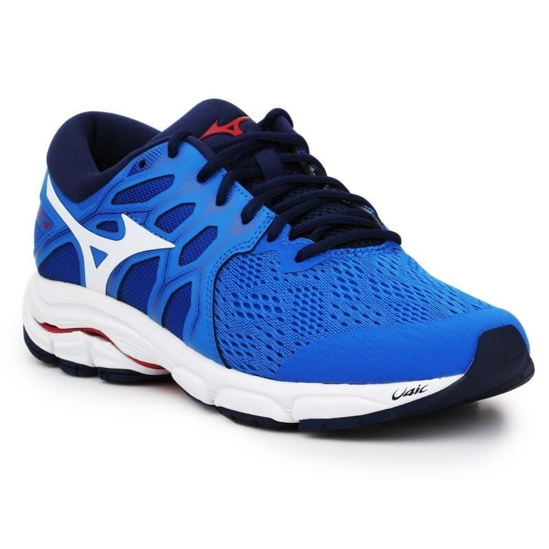 Мужские кроссовки спортивные для бега синие текстильные низкие Shoes Mizuno Wave Equate 4 M J1GC204801