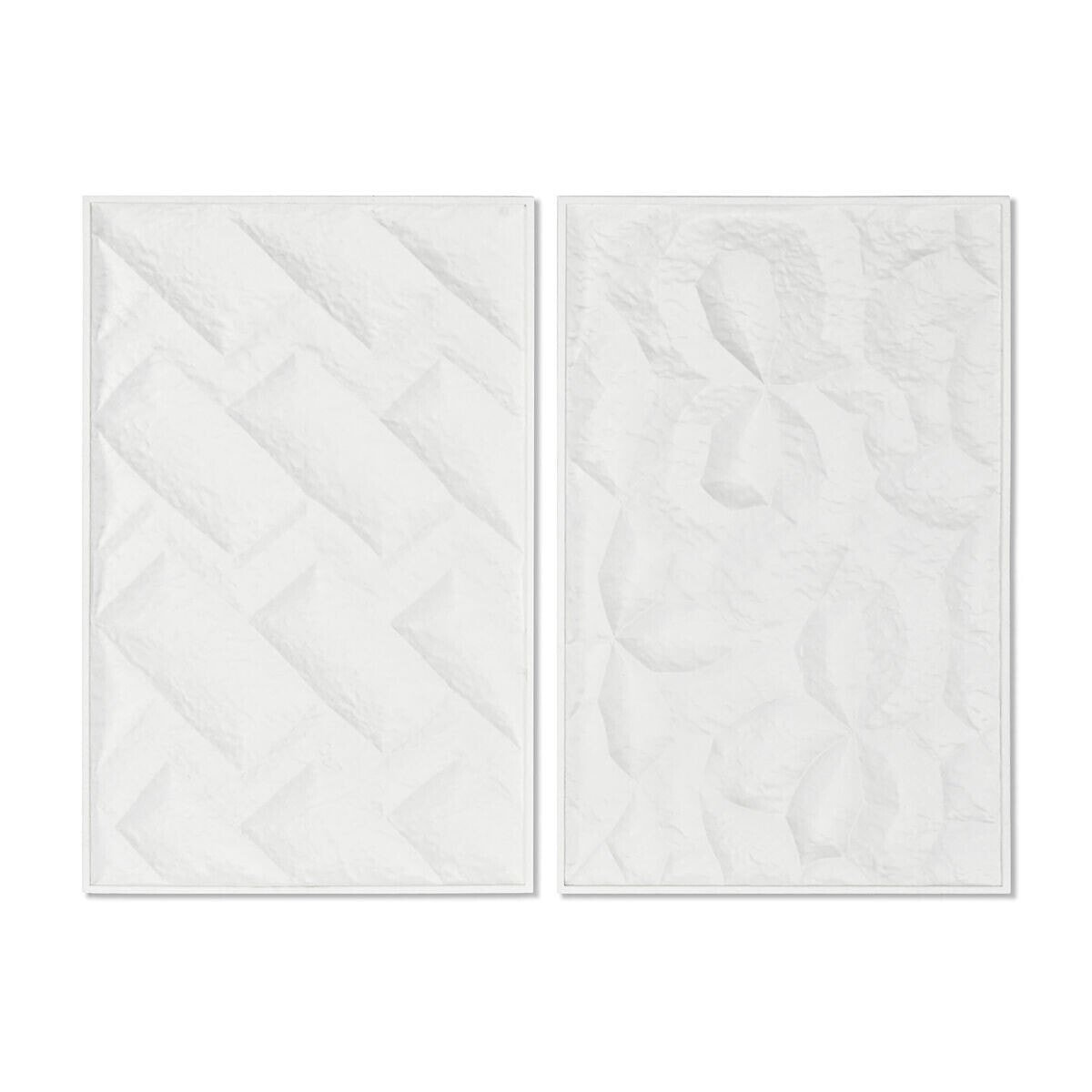 Painting Home ESPRIT Modern With relief 58,5 x 4 x 92,5 cm (2 Units)