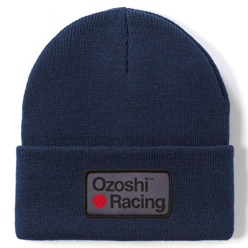 Мужская шапка синяя трикотажная Ozoshi Heiko Cuffed Beanie OWH20CFB004