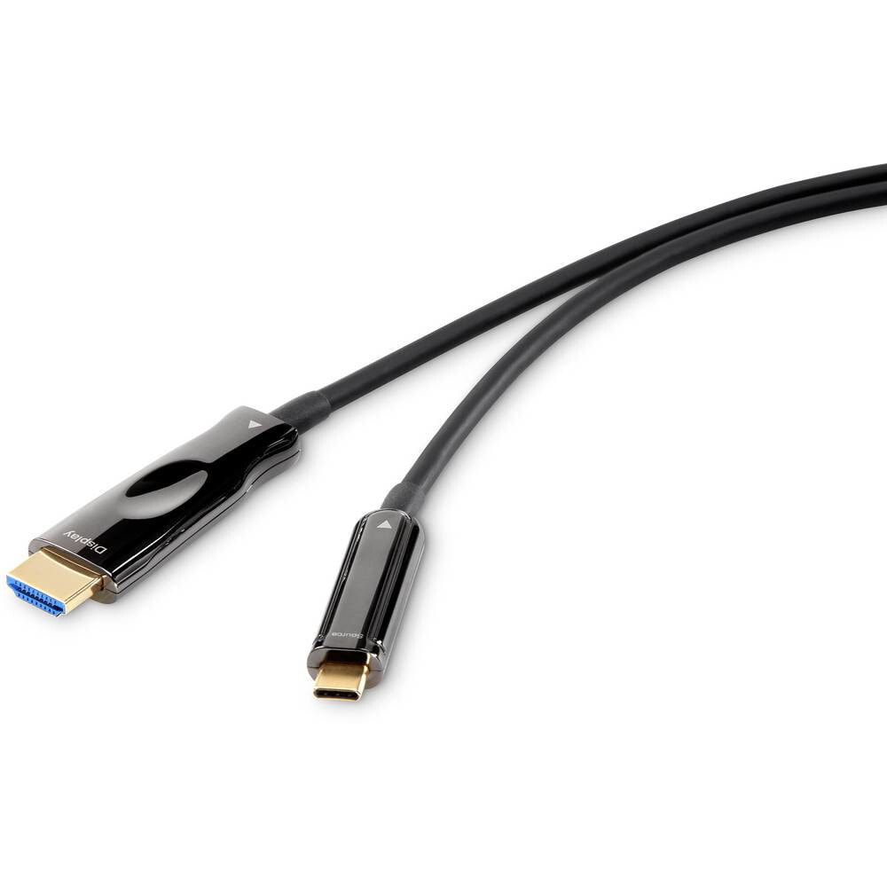 Renkforce HDMI Anschlusskabel 30.00 m RF-4531596 Rund Schwarz - Digital/Display/Video