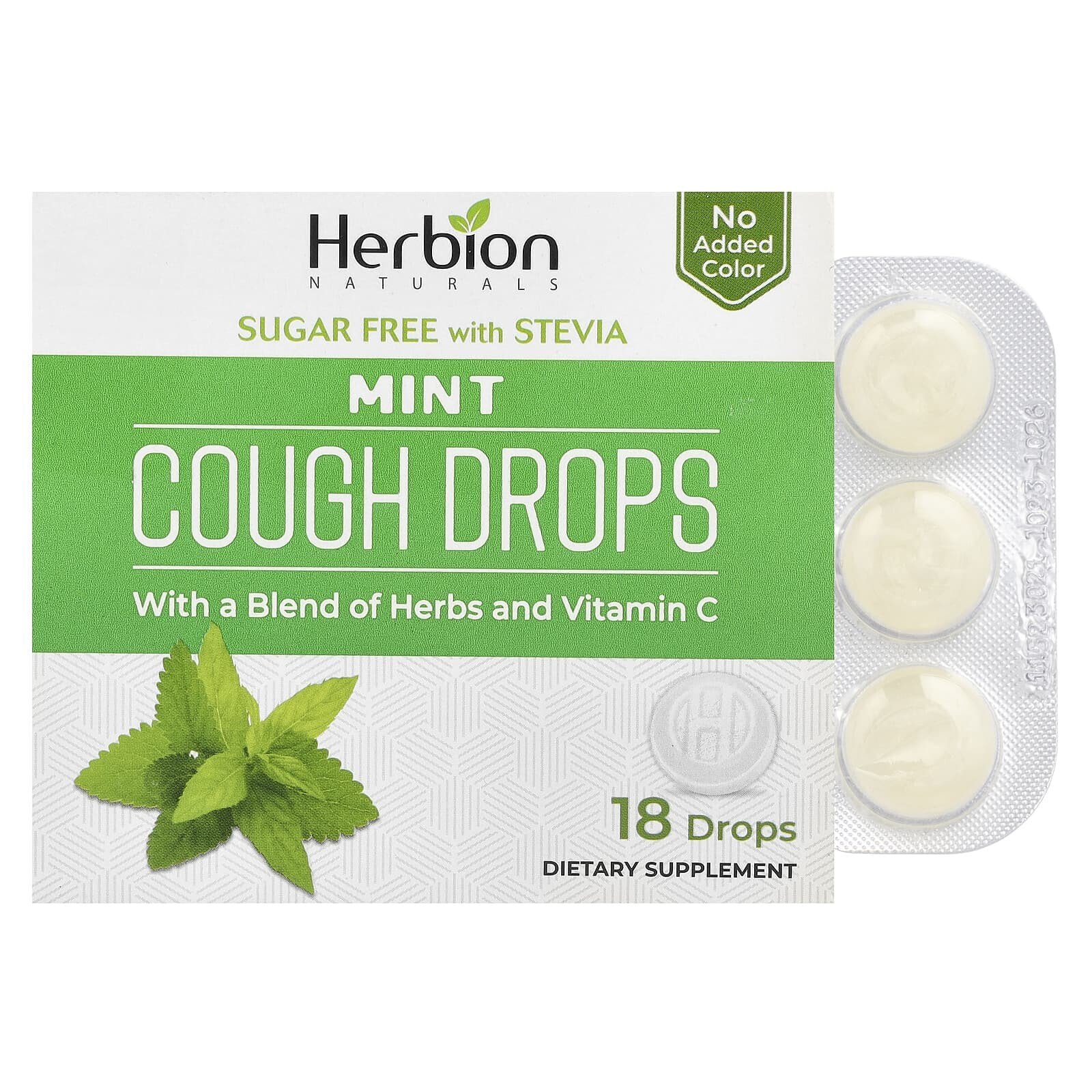 Cough Drops, Sugar Free, Mint, 18 Drops