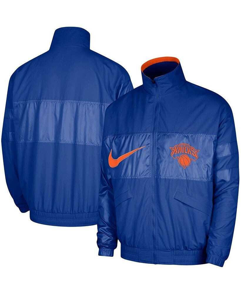 Nike men's Blue New York Knicks Courtside Versus Capsule Full-Zip Jacket