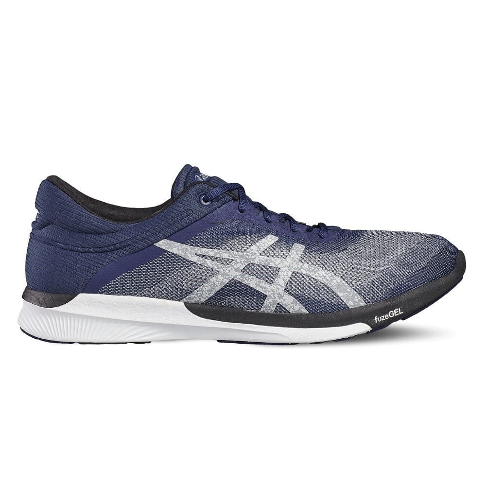 Мужские кроссовки спортивные для бега синие текстильные с полосками Asics Fuzex Rush 4993