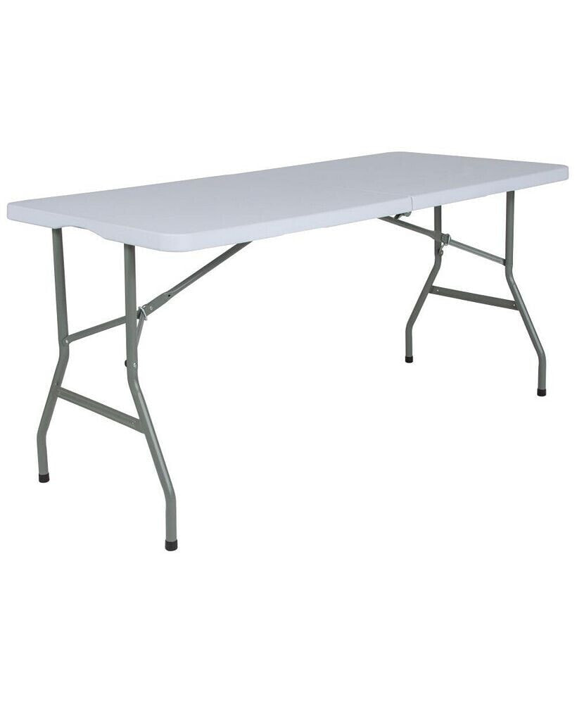 EMMA+OLIVER 4.97-Foot Bi-Fold Plastic Folding Table