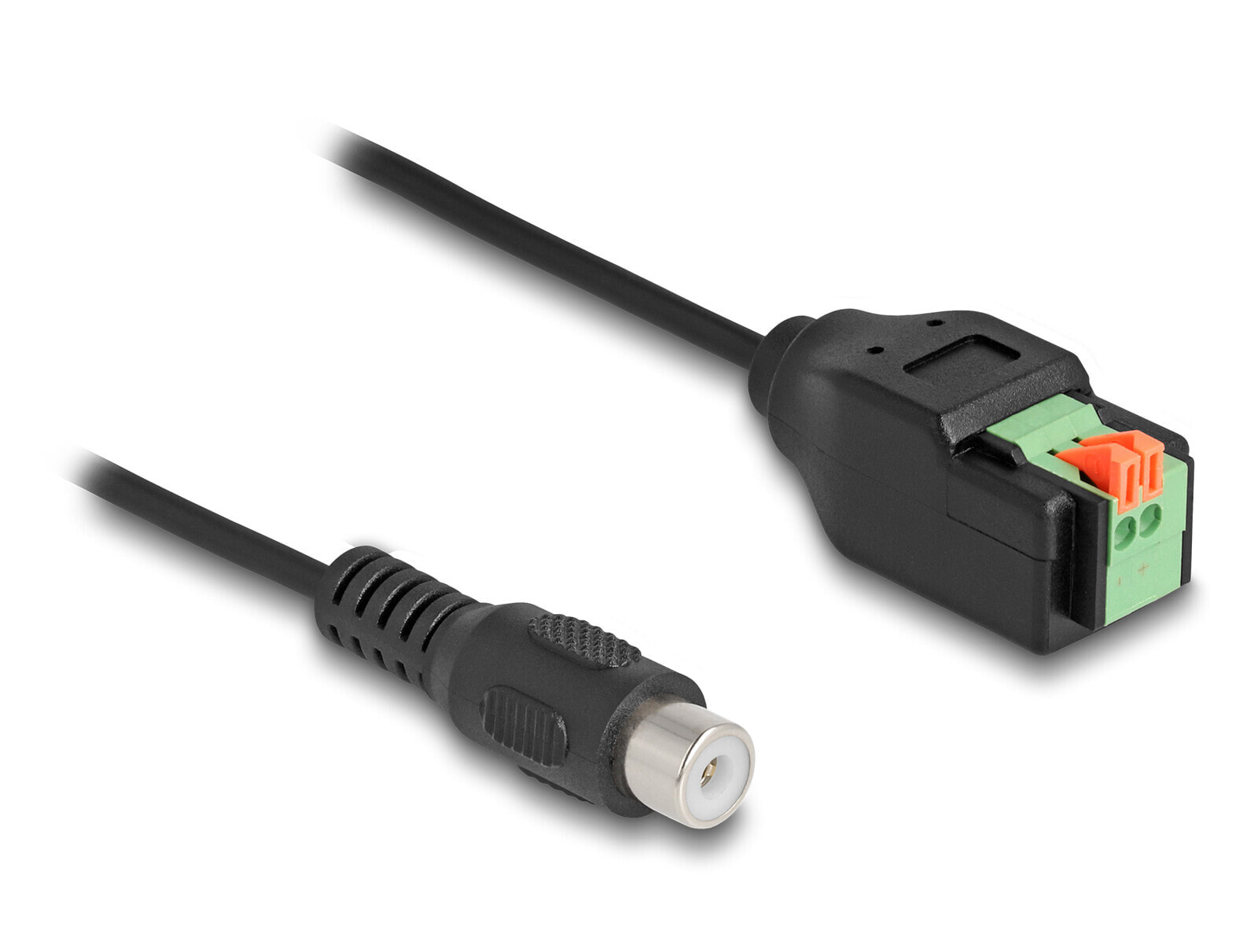 Delock Kabel Cinch Buchse zu Terminalblock Adapter mit Drucktaster 15 cm - Adapter
