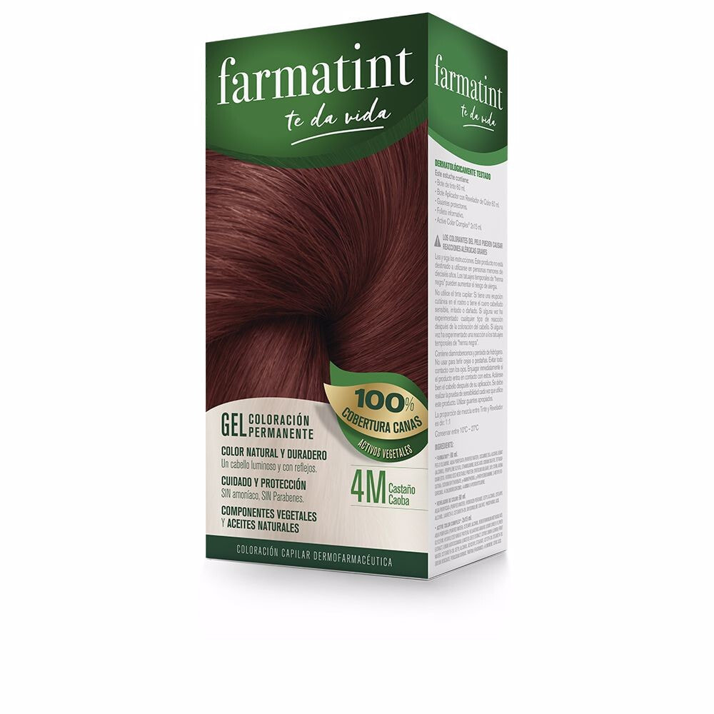 Краска для волос FARMATINT GEL coloración permanente #4m-castaño caoba