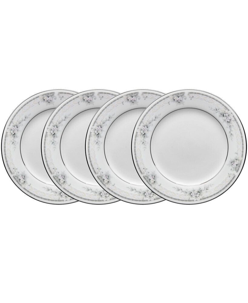 Noritake sweet Leilani Set of 4 Bread Butter and Appetizer Plates, Service For 4