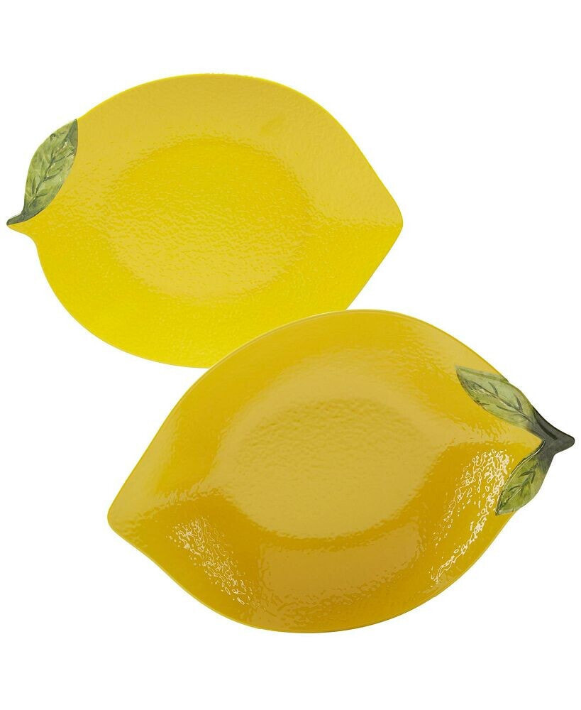 Certified International certified 3-D Lemon Melamine Serving Set