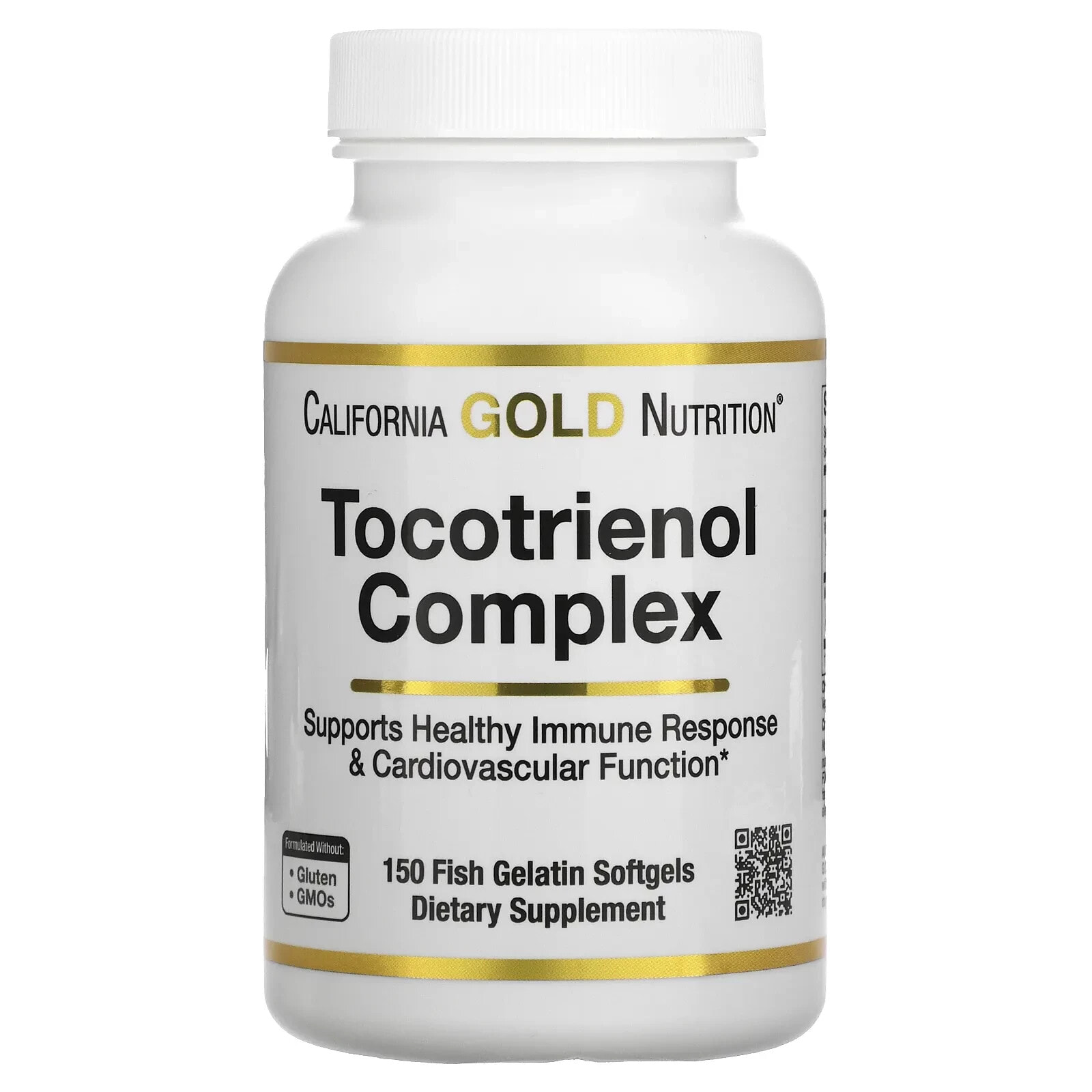 California Gold Nutrition, комплекс токотриенолов, витамин Е и смешанные токотриенолы, 150 капсул из рыбьего желатина