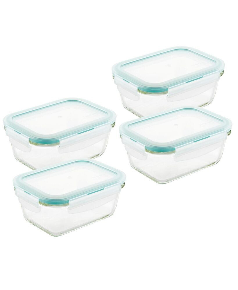 Lock n Lock purely Better™ Glass 8-Pc. Rectangular 14-Oz. Food Storage Containers