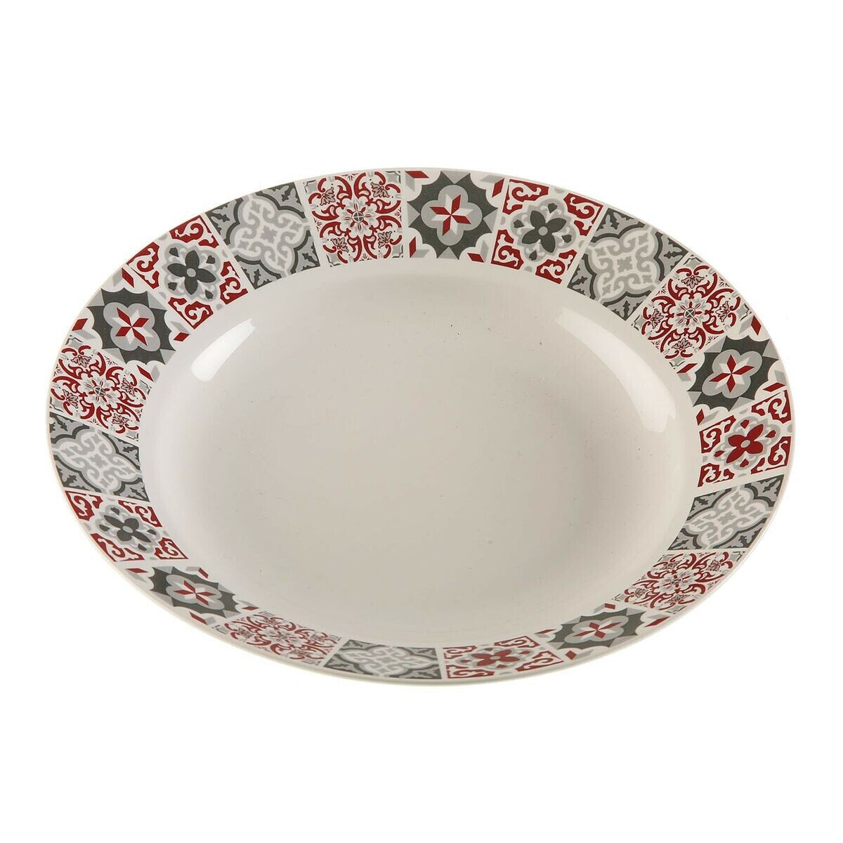 Deep Plate Versa Maroon Porcelain