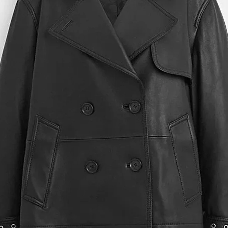 COACH Leather Jackets Women's Black