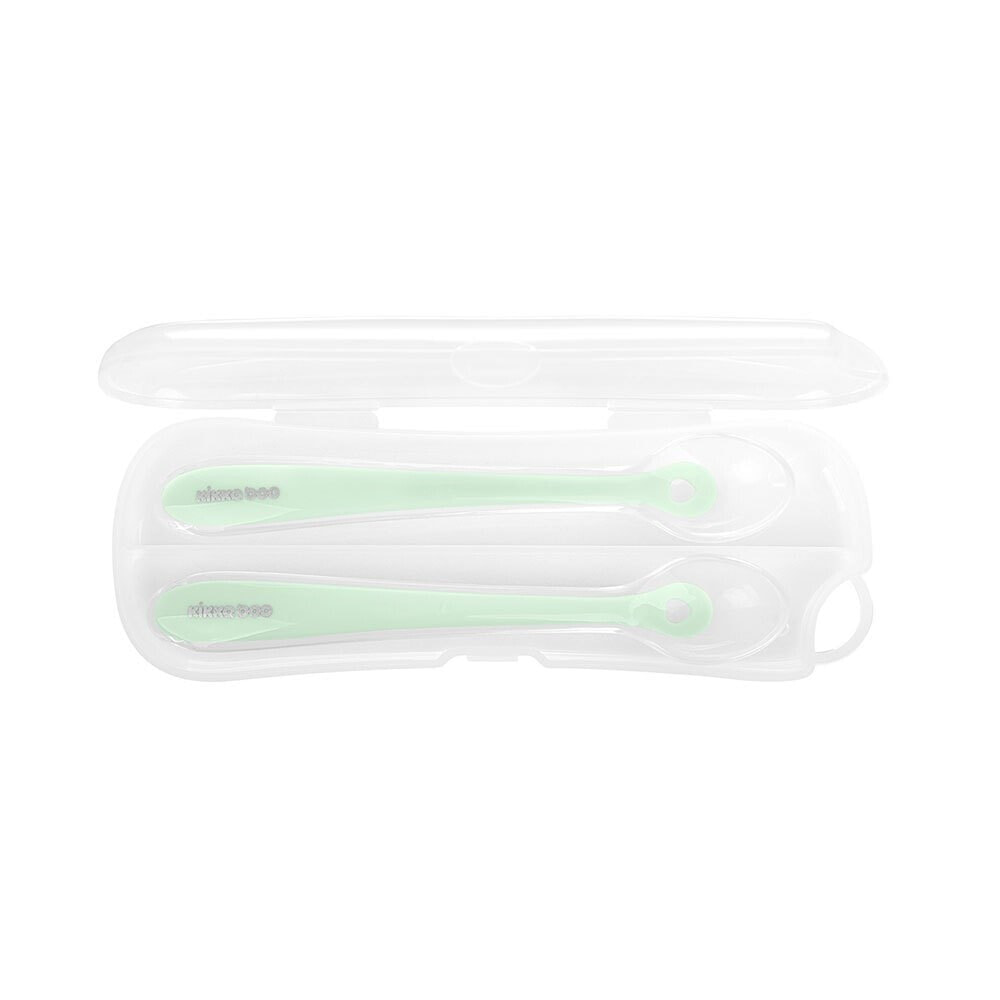 KIKKABOO Silicone With Case 2 Units Spoons