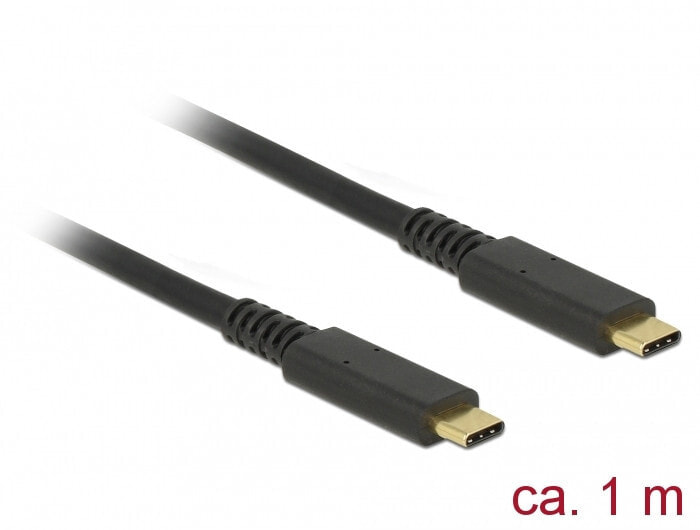 DeLOCK 85207 USB кабель 1 m 3.2 Gen 2 (3.1 Gen 2) USB C Черный
