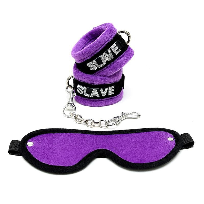 Наручники или фиксатор для БДСМ Rimba Bondage Play Handcuffs and Eyemask Purple