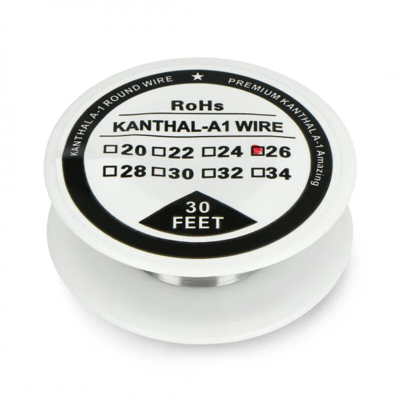 Kanthal A1 resistance wire 0,40mm 12Ω/m - 9,1m