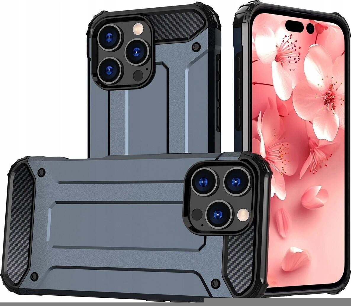 Hurtel Etui Hybrid Armor pancerne na iPhone 16 Pro Max - niebieskie