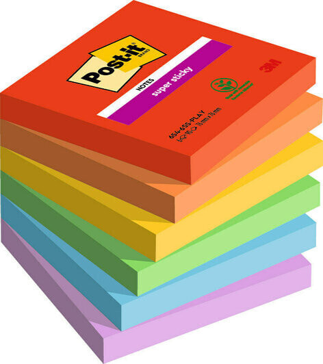 3M 7100258795 самоклеющаяся бумага для заметок Квадратный Разноцветный 90 листов