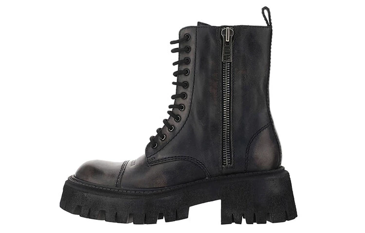 Balenciaga Tractor Bootie Ankle Boots Women's Black