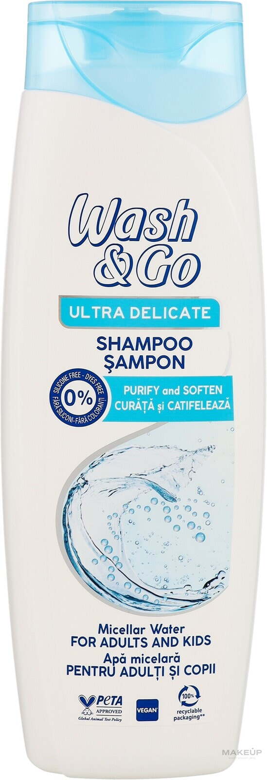 Shampoo mit Mizellenwasser für alle Haartypen - Wash&Go Ultra Delicate Shampoo With Micellar Water