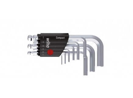Шестигранный и шлицевый ключ Wiha L-key set in Compact holder