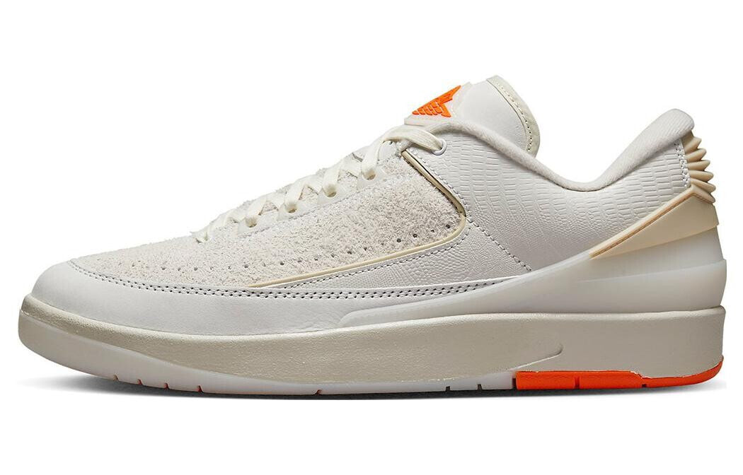 shelflife x Jordan Air Jordan 2 retro low 潮流 轻便 低帮 复古篮球鞋 男女同款 米白橙 / Кроссовки shelflife x Jordan Air Jordan 2 retro low DV7128-110