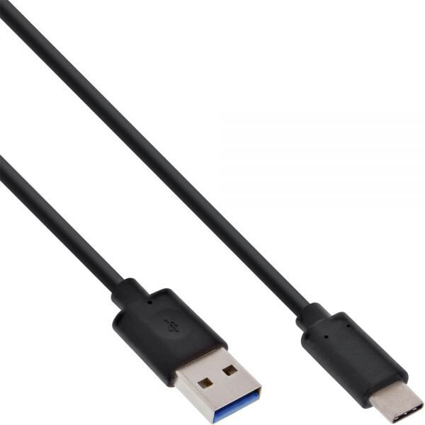 InLine 1m, USB3.1-C/USB3.1-A USB кабель 3.2 Gen 2 (3.1 Gen 2) USB C USB A Черный 35711