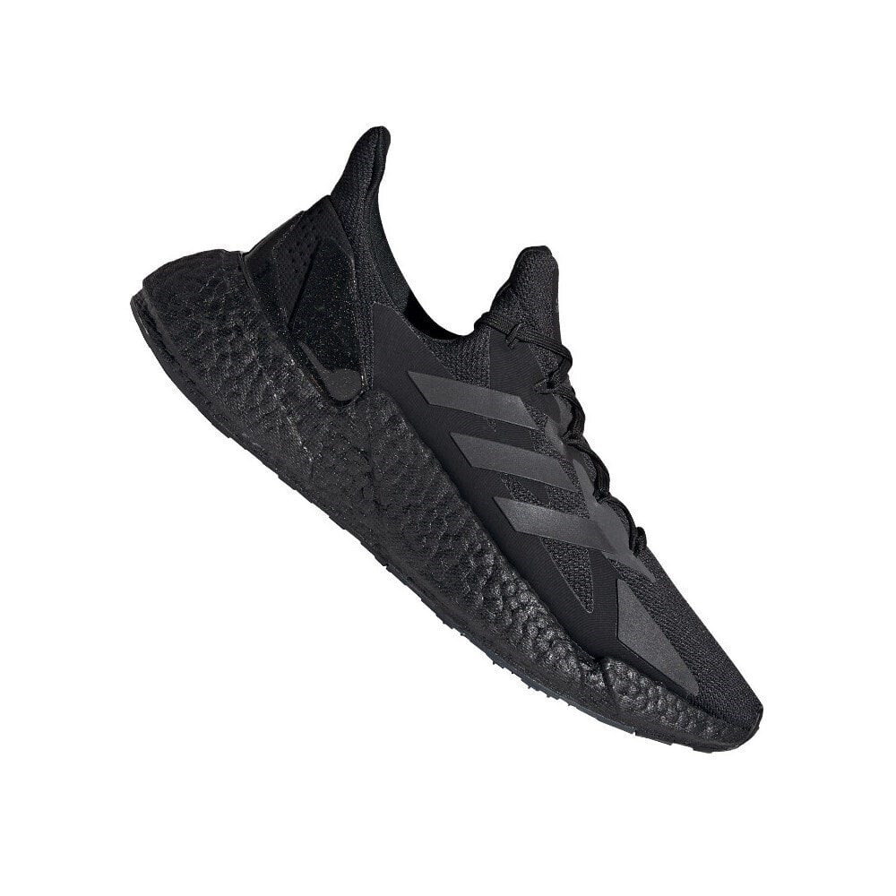 Мужские кроссовки спортивные для бега черные текстильные низкие Adidas X9000L4