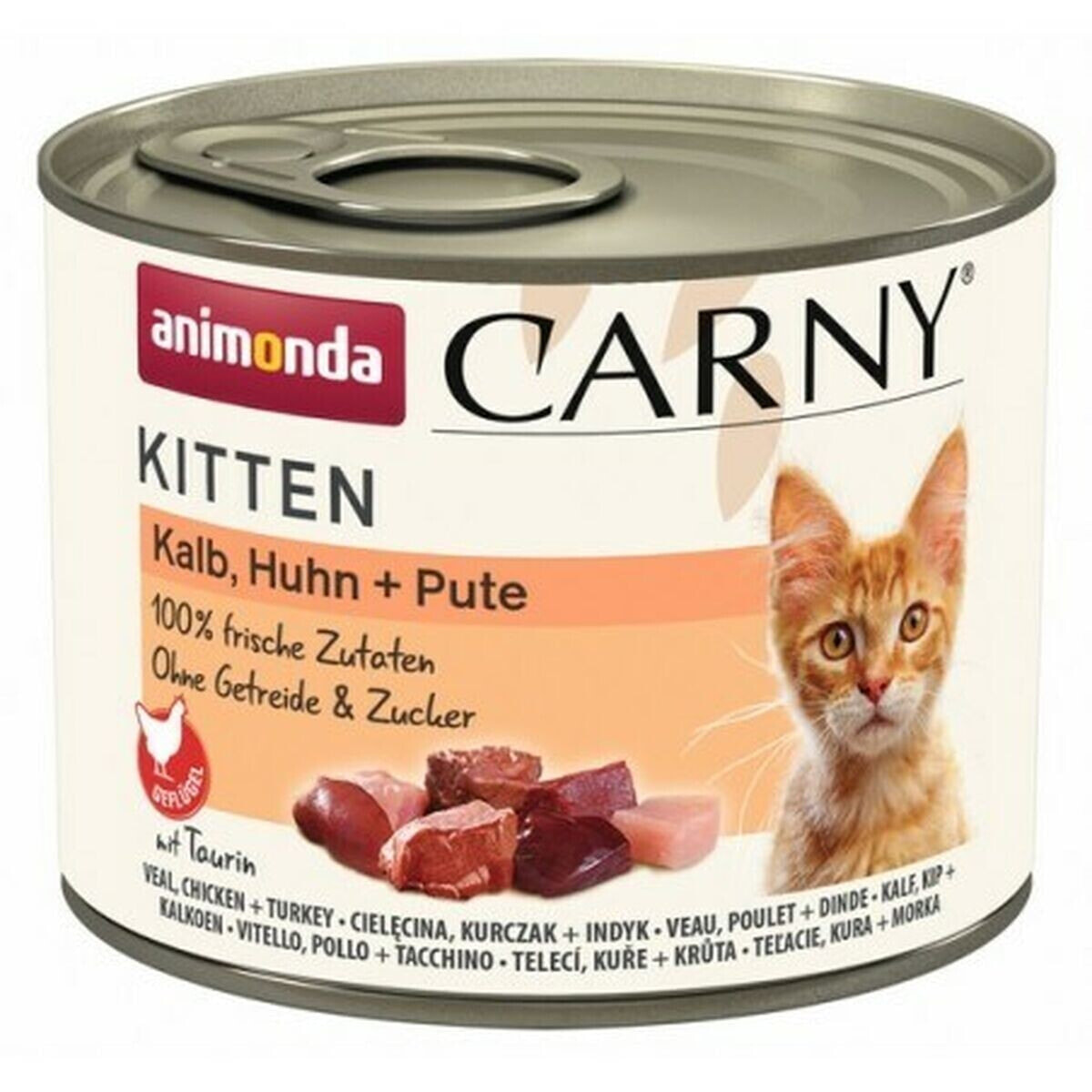 Cat food Animonda Carny Kitten Chicken Turkey Veal 200 g