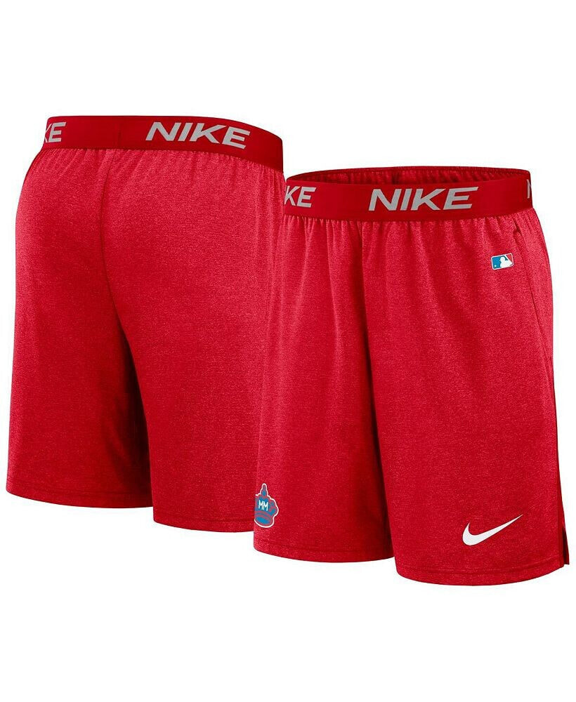 Nike men's Red Miami Marlins City Connect Performance Practice Shorts