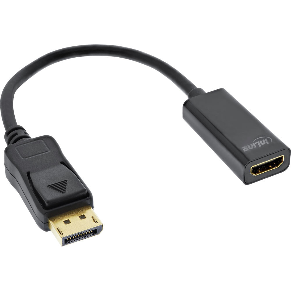 InLine 17198C видео кабель адаптер 0,15 m DisplayPort HDMI Тип A (Стандарт) Черный