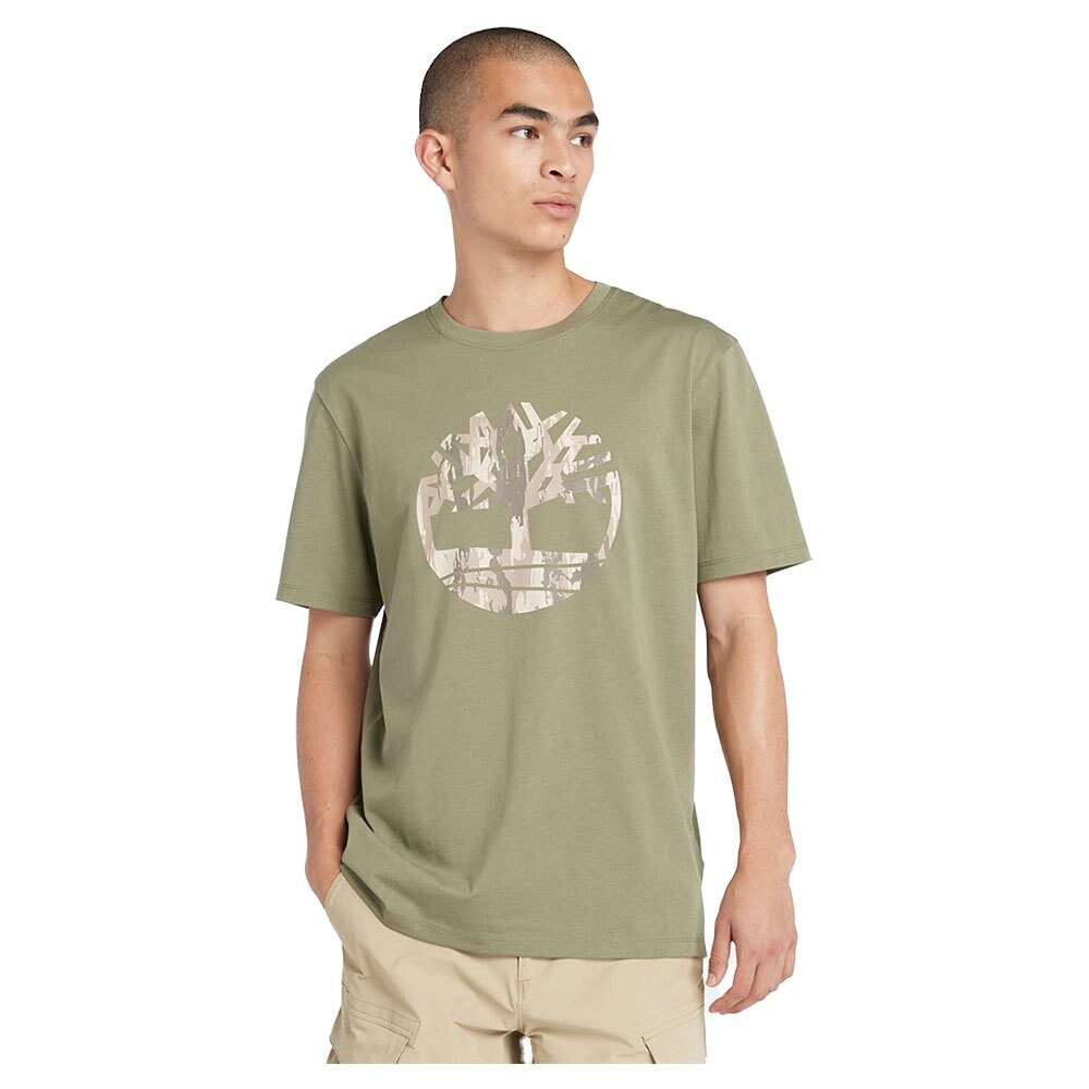 TIMBERLAND Kennebec River Camo Tree Logo Short Sleeve T-Shirt