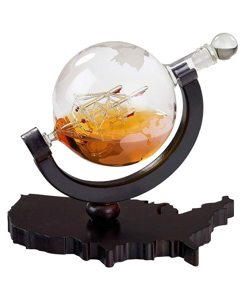 Bezrat whiskey 850 ml Decanter on USA Shaped Base