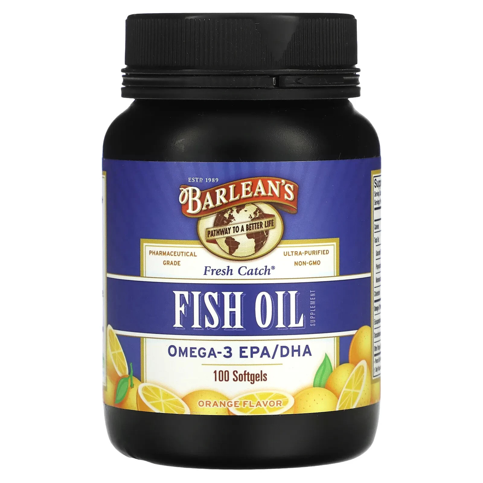 Barlean's, Fresh Catch, добавка с рыбьим жиром, омега-3 ЭПК/ДГК, со вкусом апельсина, 250 мягких желатиновых капсул