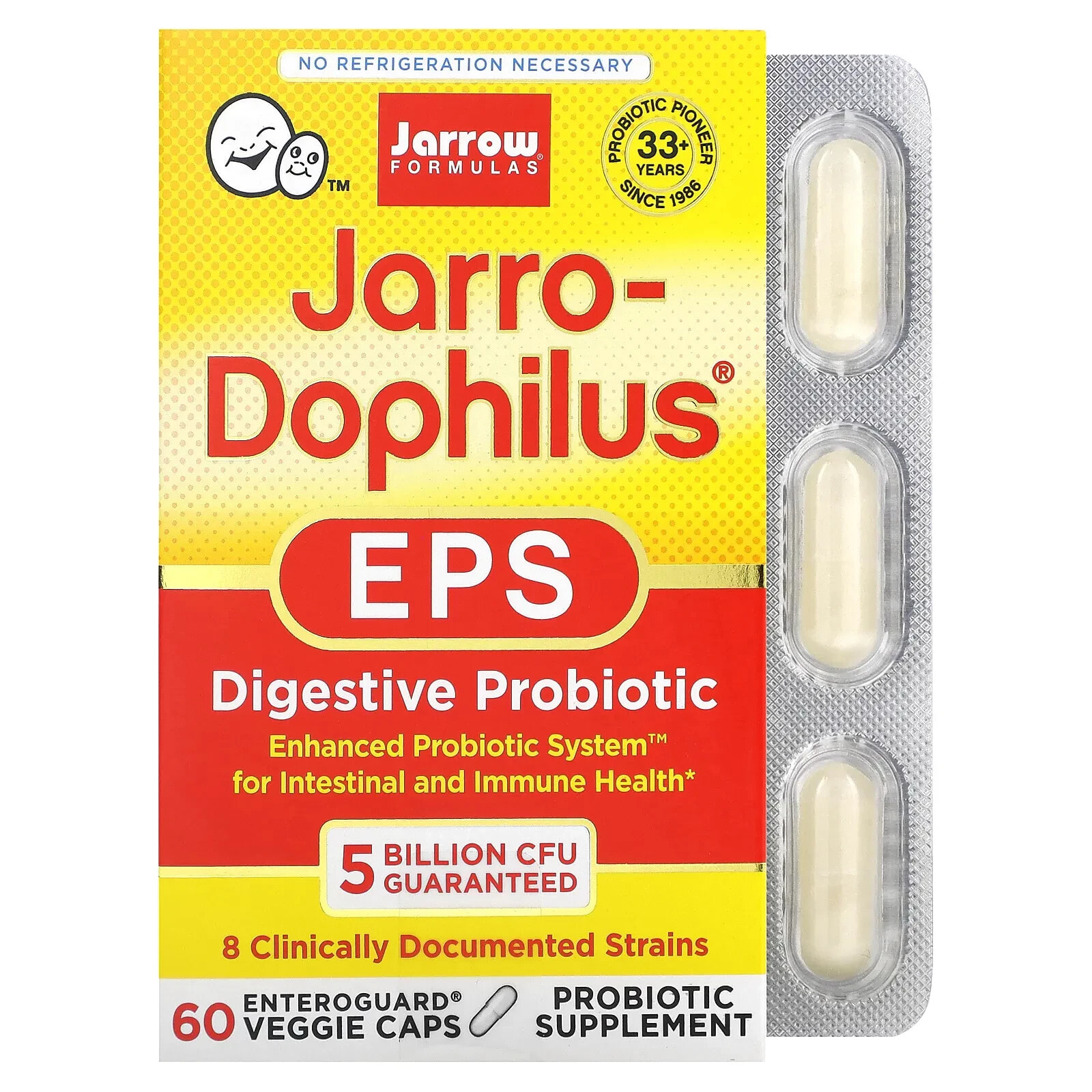 Jarrow Formulas, Jarro-Dophilus EPS, 5 млрд, 120 растительных капсул
