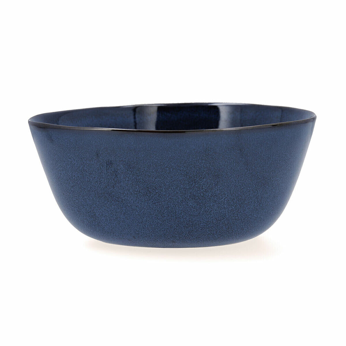 Salad Bowl Bidasoa Ikonic Ceramic Blue (20 x 19,5 x 8,5 cm) (Pack 3x)