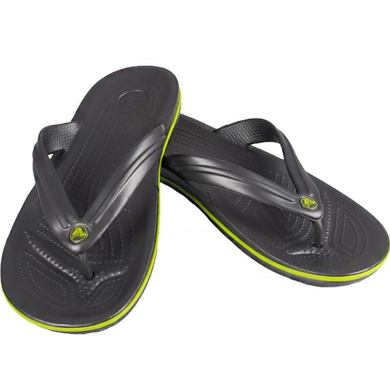 Мужские вьетнамки черные резиновые пляжные Crocs Crocband Flip 11033 OA1 slippers